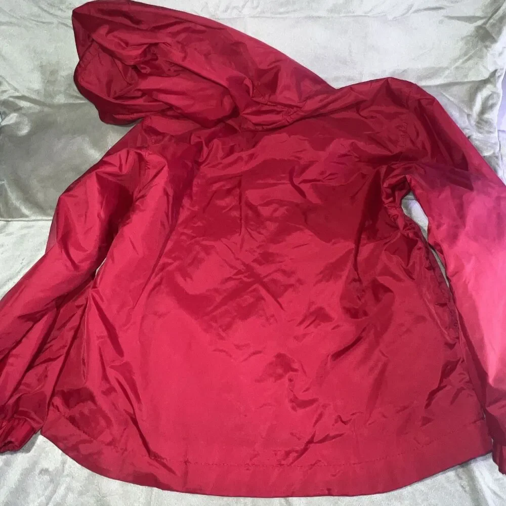 Oshkosh Hooded Pullover Rain Windbreaker Red Boys 6/7